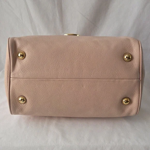 Michael Kors Pebble Leather Blush Grayson Satchel Handbag - Picture 6 of 16